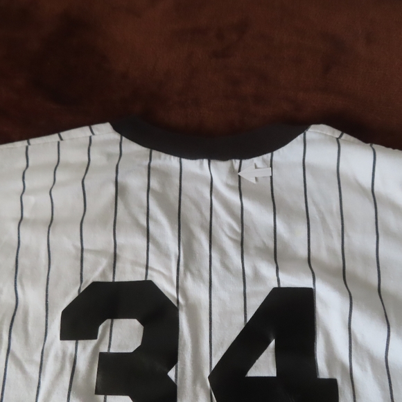 Vintage Chicago White Sox Shirt Mens  White MLB  Russell Athletic USA #34 90s - Picture 8 of 9